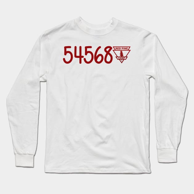 Camp Red Pine Zip Code Long Sleeve T-Shirt by hcohen2000